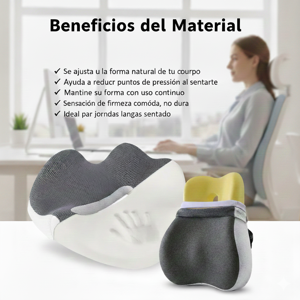 PACK ERGONÓMICO (COJÍN LUMBAR Y COJIN DE ASIENTO)